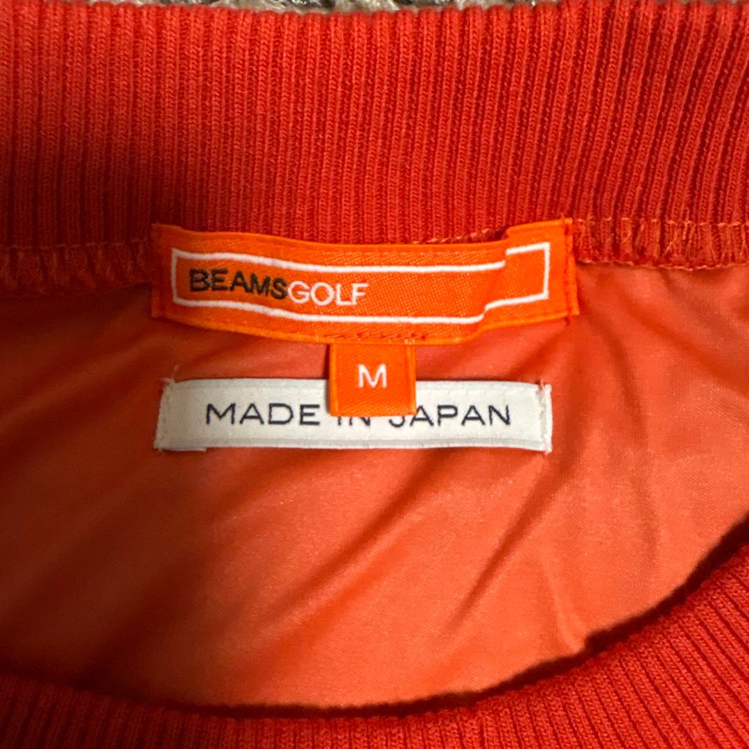 【ビームスゴルフ】フリース素材 トレーナー オレンジ M