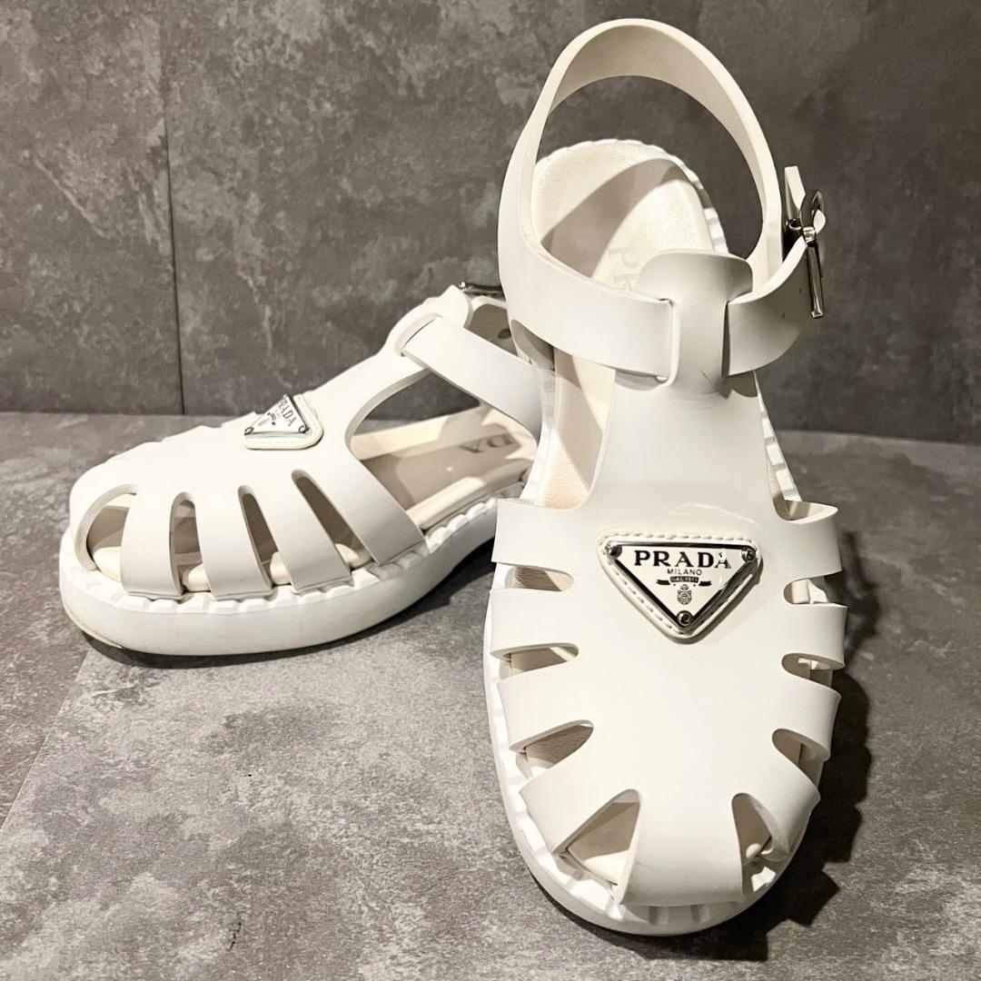 ⭐️美品⭐️ プラダ トライアングルロゴ ラバー フィッシャーマンサンダル