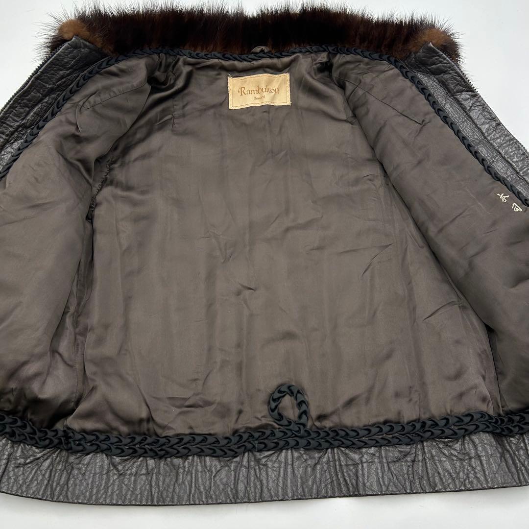 RambultonONWARDランブルトンオンワード　毛皮ミンクレザージャケット