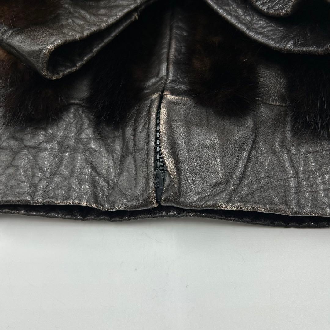 RambultonONWARDランブルトンオンワード　毛皮ミンクレザージャケット