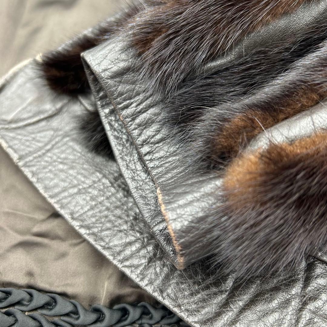 RambultonONWARDランブルトンオンワード　毛皮ミンクレザージャケット