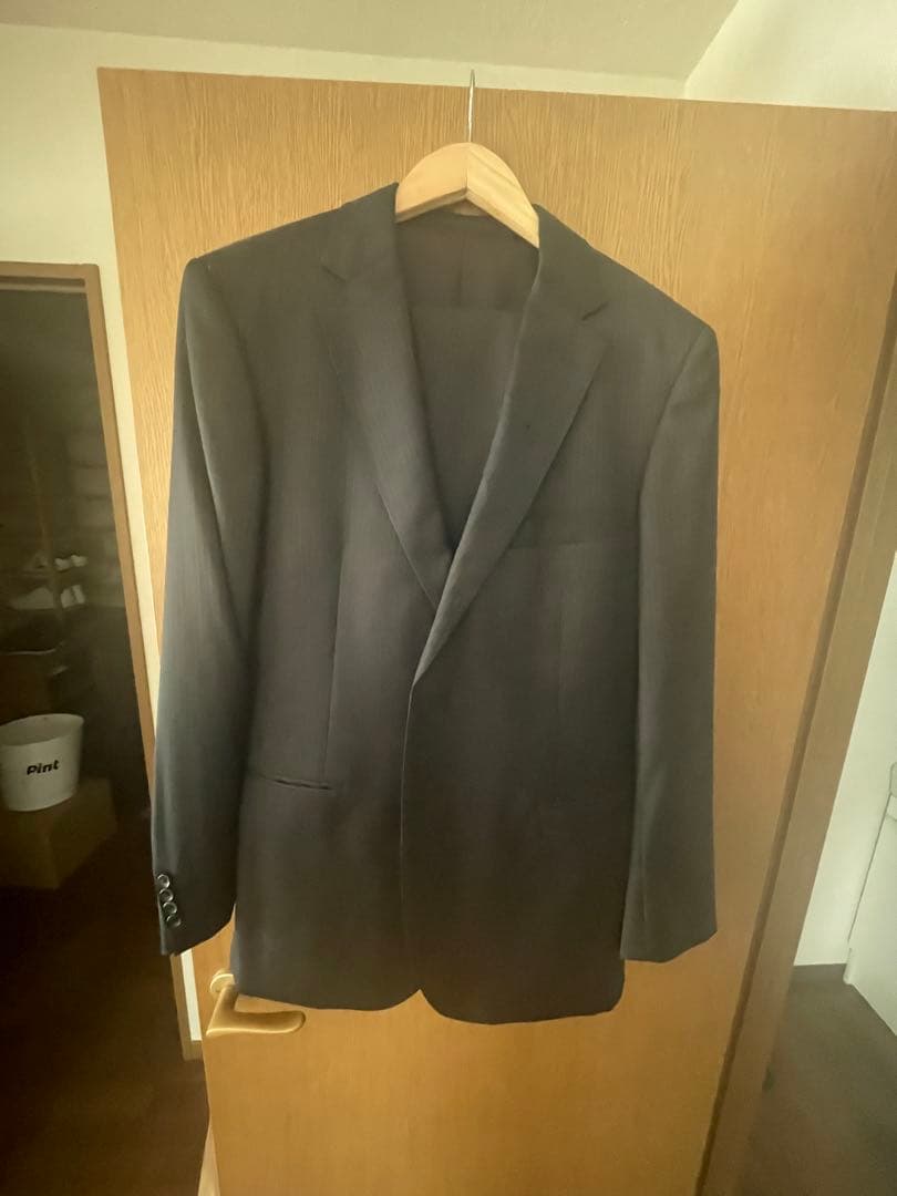 MACKINTOSH LONDON ブラック ストライプ ビジネススーツ