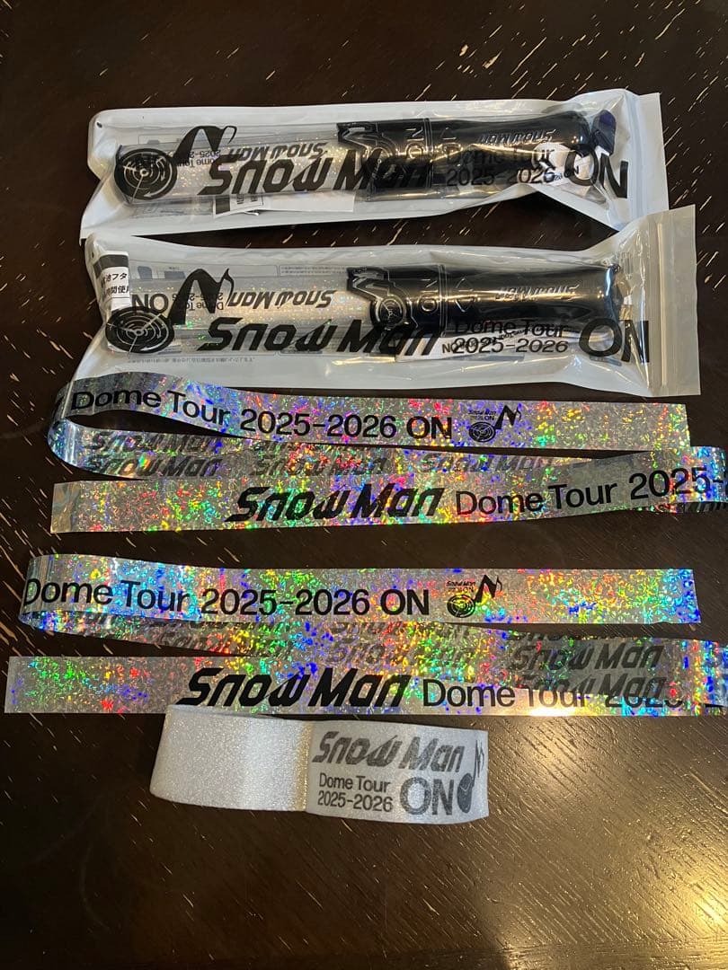  Man ドームツアー ペンライト 2本 音符落下物と銀テープ2本セット