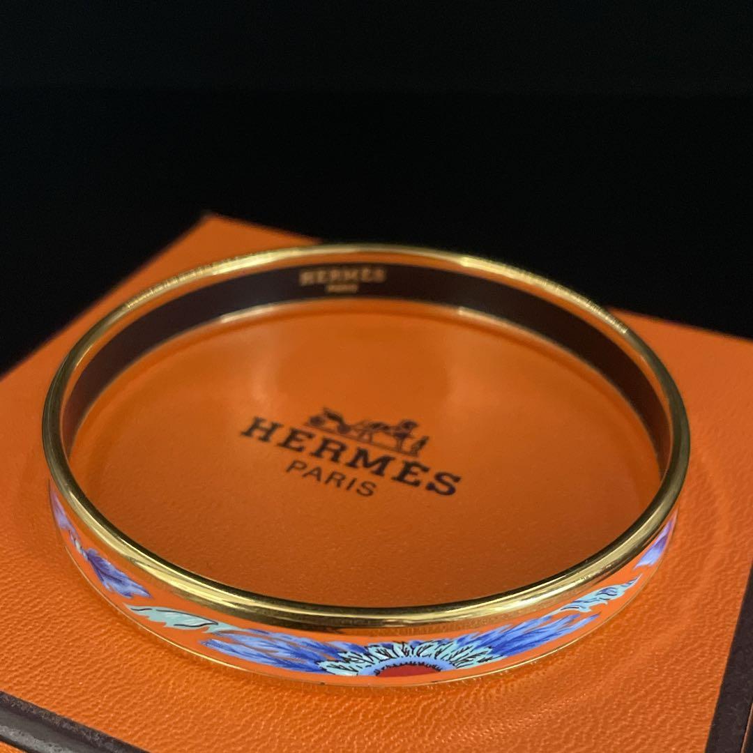 美品　正規品　エルメス エマイユ エナメルブレスレット バングル 七宝焼き