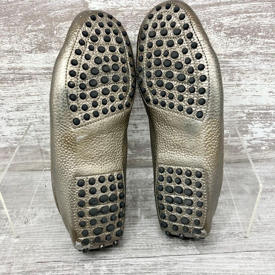 622【人気】TOD’Sドライビングシューズ ゴールド 系36.5 約23.5