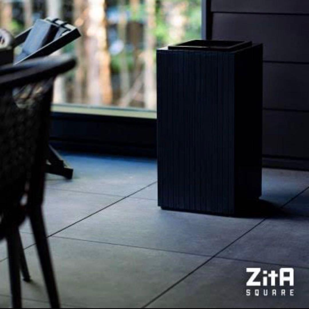 自動ゴミ箱　ZitA SQUARE（ジータスクエア）ブラック　キャスター付き