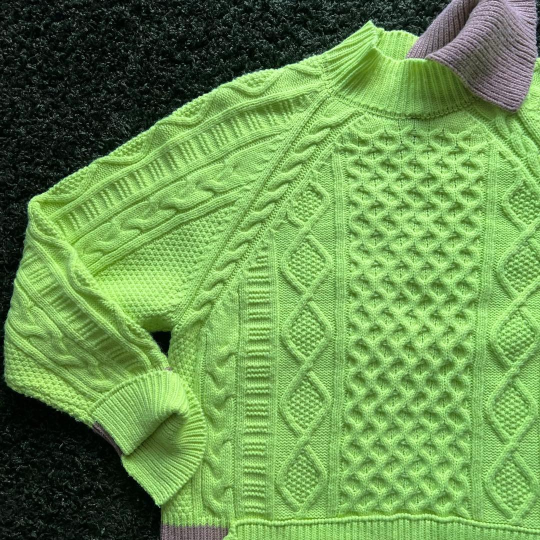 MAISON MIHARA YASUHIRO デザインセーター (グリーン)