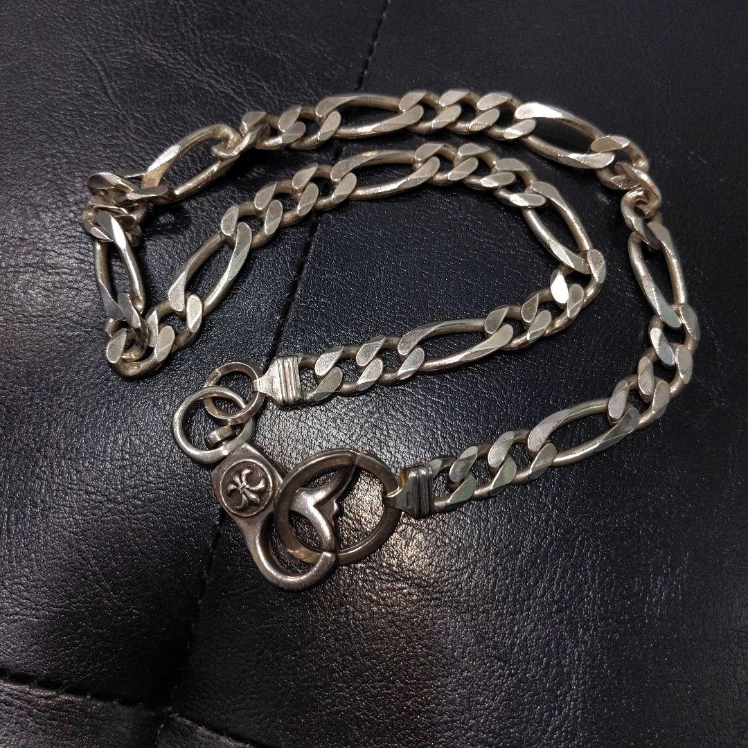 シルバーリンクチェーンウォレットチェーン925刻印