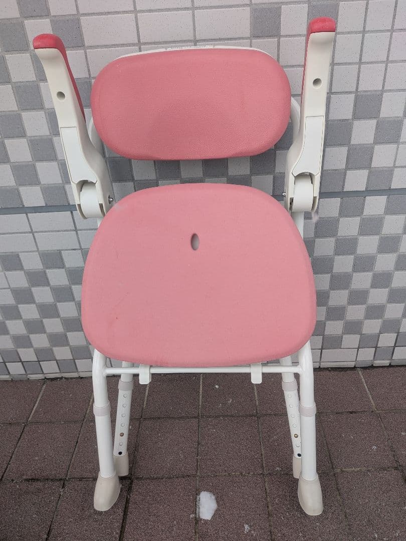 介護用　肘掛け付きシャワーチェア（軽量浴槽台付）