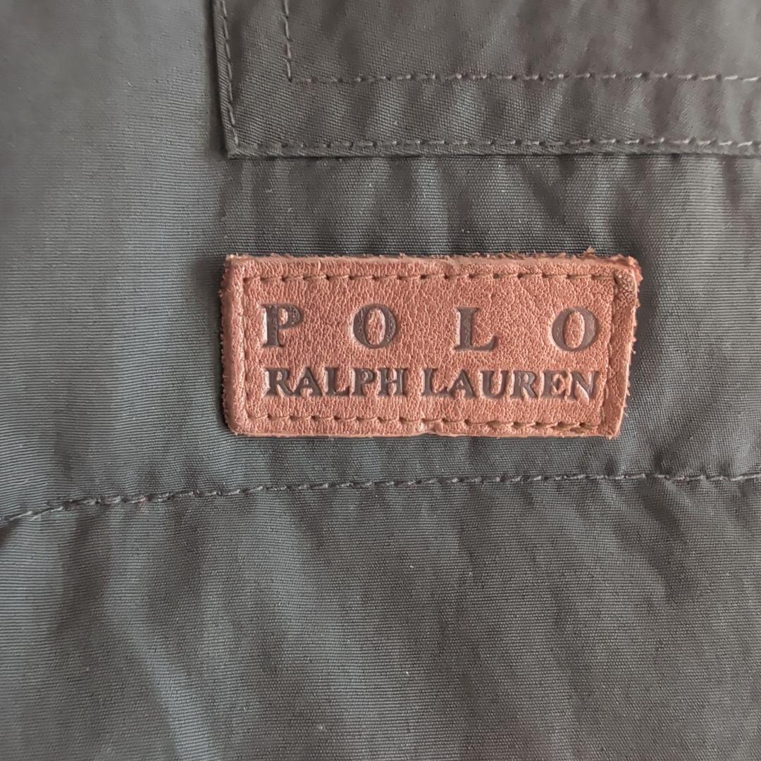 希少 90s ポロラルフローレン ダウンベスト革タグ 裏地ギンガムチェック