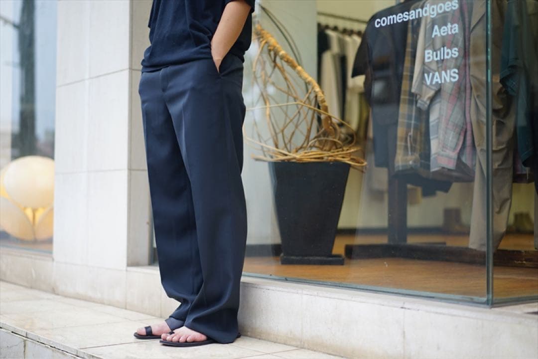 パンツ Auralee light wool max gabardine slacks