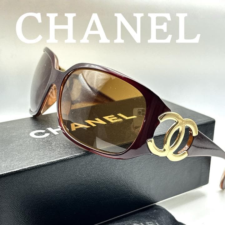 CHANEL シャネル ココマーク サングラス 6014 ブラウン ゴールド金具