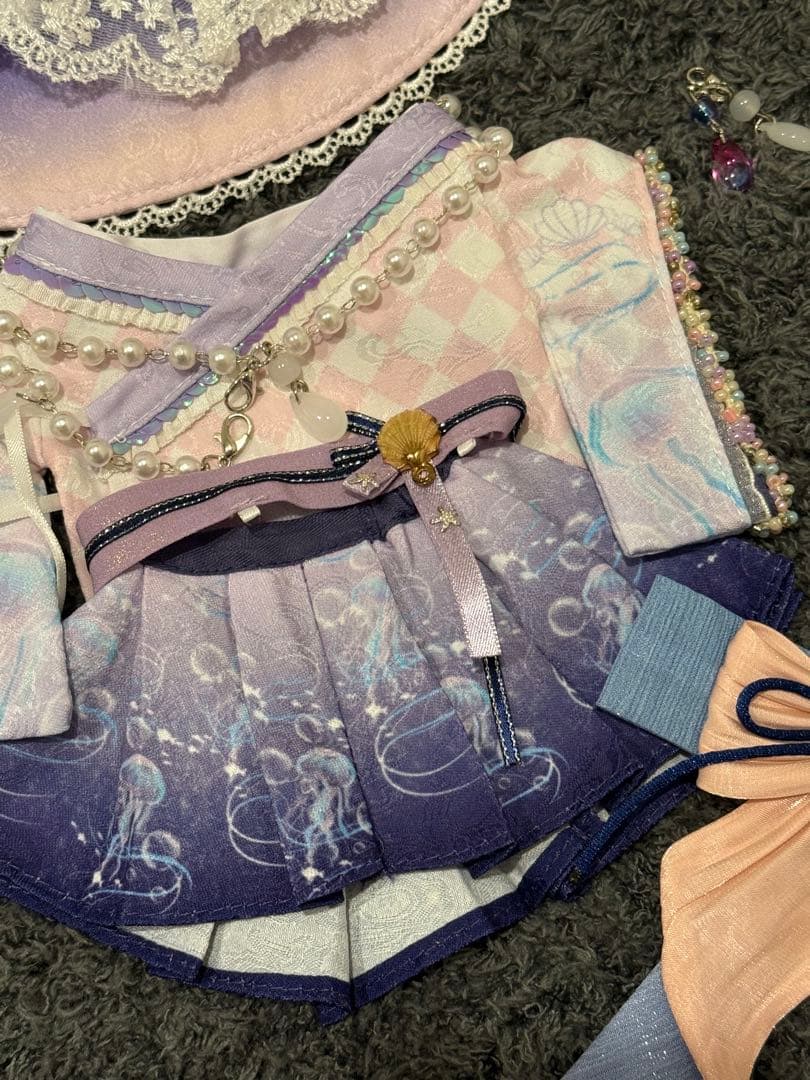 20cm限定着せ替えぬいぐるみ服くらげマーメイド和服