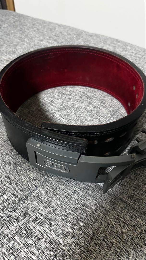 ハ*セ様 SBD トレーニング・パワーベルト 黒/赤　サイズS