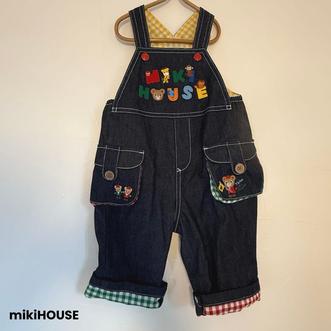 【めいめい】mikiHOUSE デニムオーバーオール