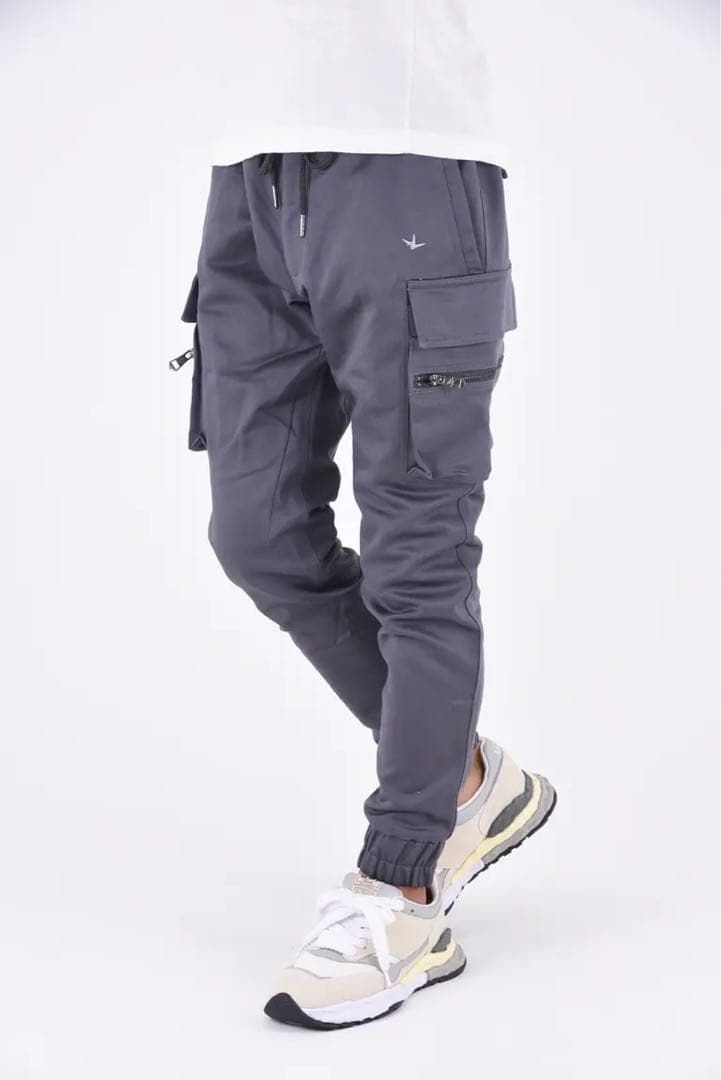 1PIU1UGUALE3 RELAXスリムシルエット カーゴパンツ グレー S