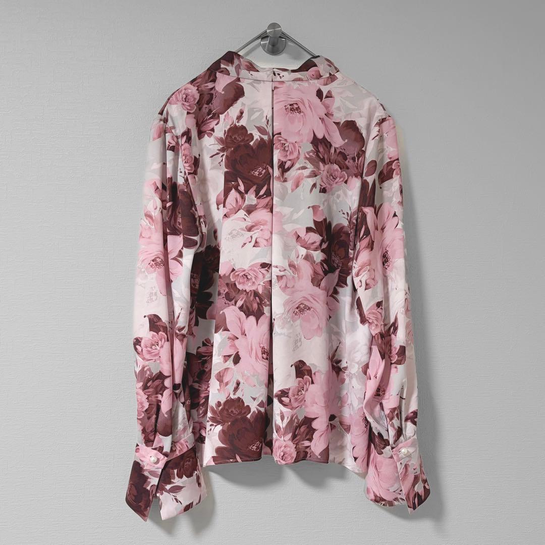 PINKY&DIANNE ピオニープリントボウタイリボンブラウス