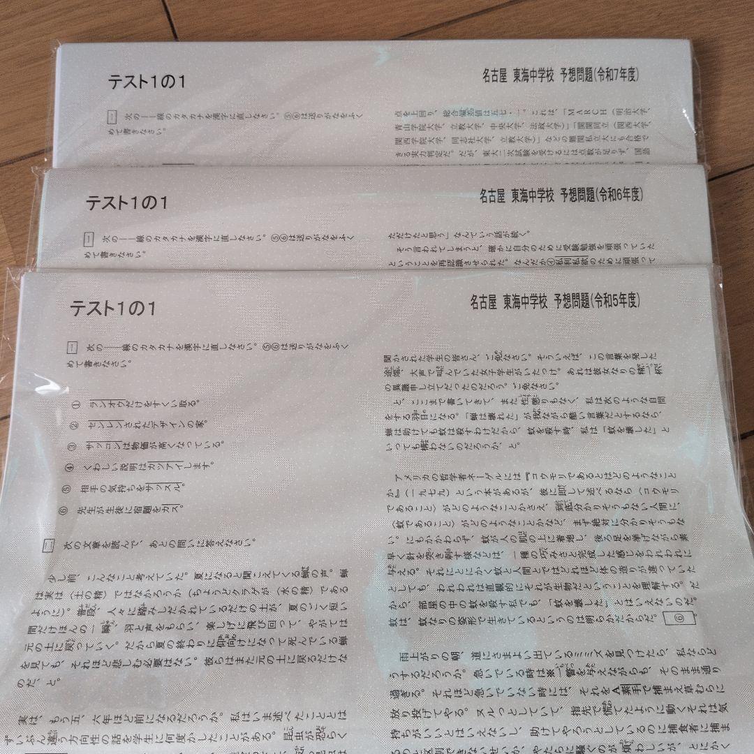 東海中学　滝中学　予想問題集　中学入試出版