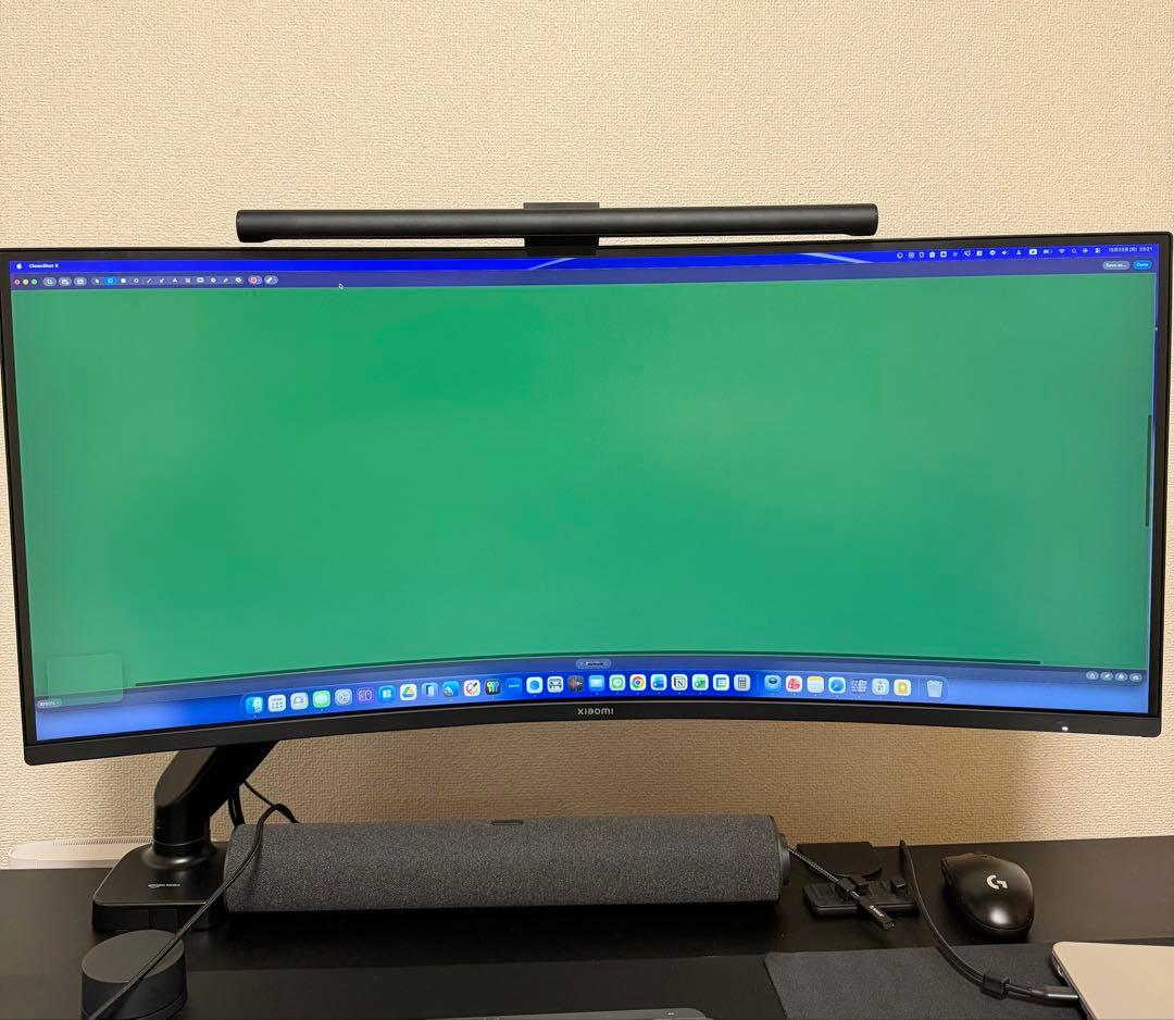 Xiaomi 34インチモニター　スピーカー　ライトセット
