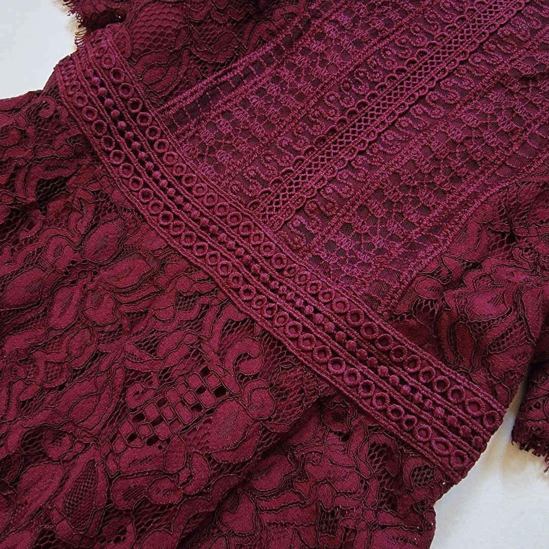 ドリードール/アサクラ●人気完売品♪ケミカルレース使いヘム裾ドレスワンピース