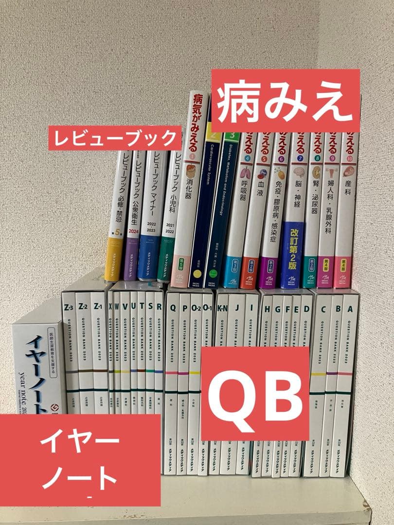 クエスチョンバンク(QB)　イヤーノート　病気がみえる　レビューブック