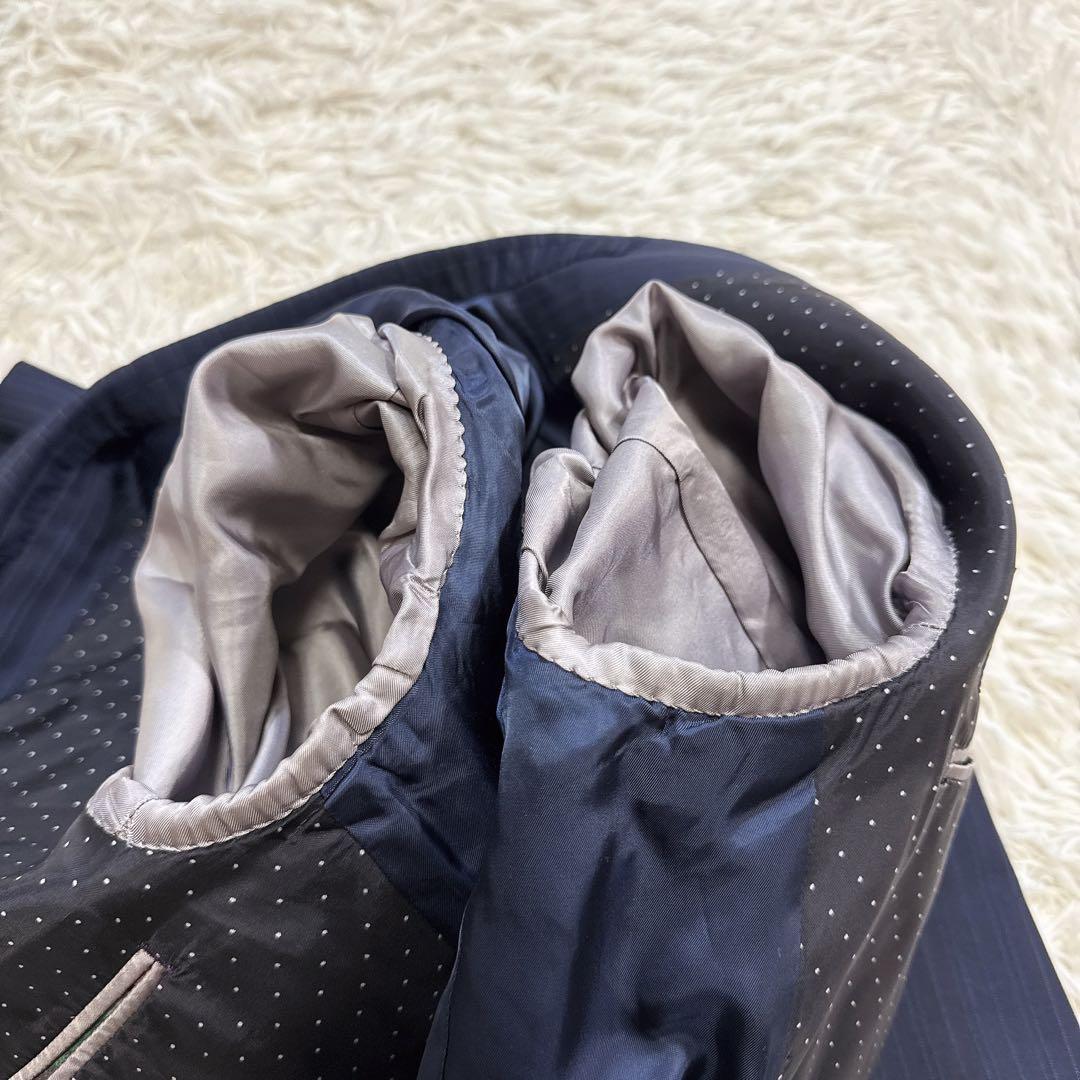 【極美品】Paul Smith スーツ ロロピアーナ ストライプ ドット XL