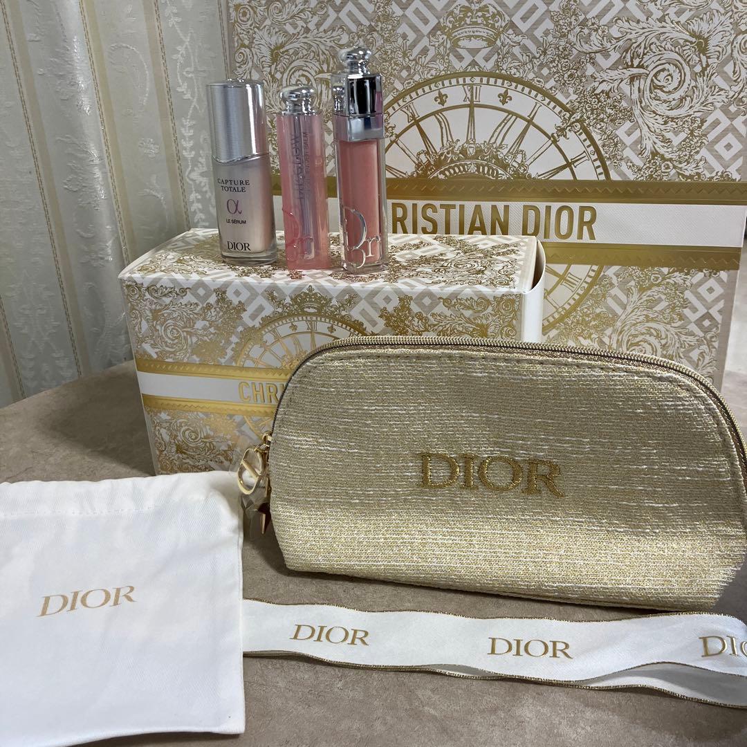 【新品ディオールノベルティ】リップ&セラム&ポーチセット2024➕巾着付き