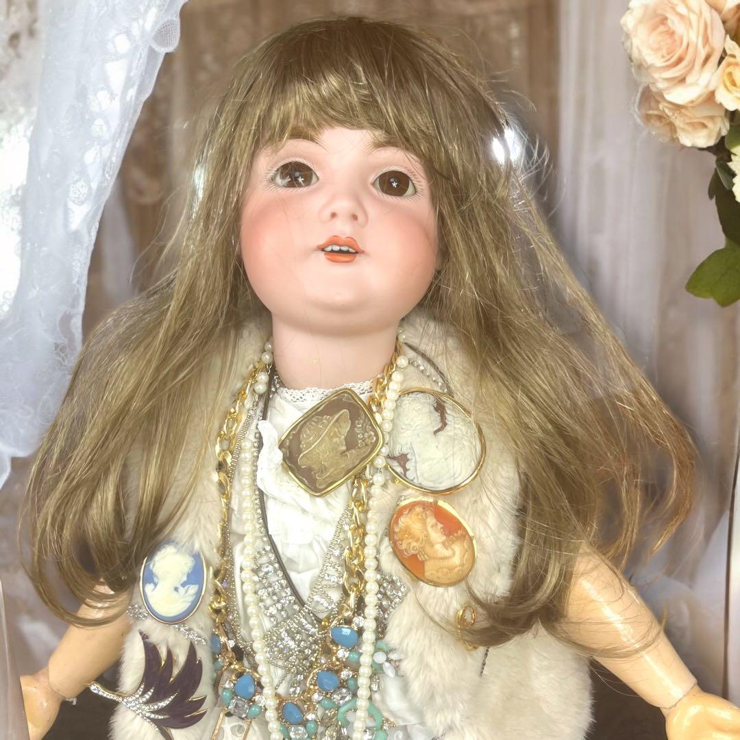 まるこ アンティーク ビスクドール ケストナー 164 シェルカメオ