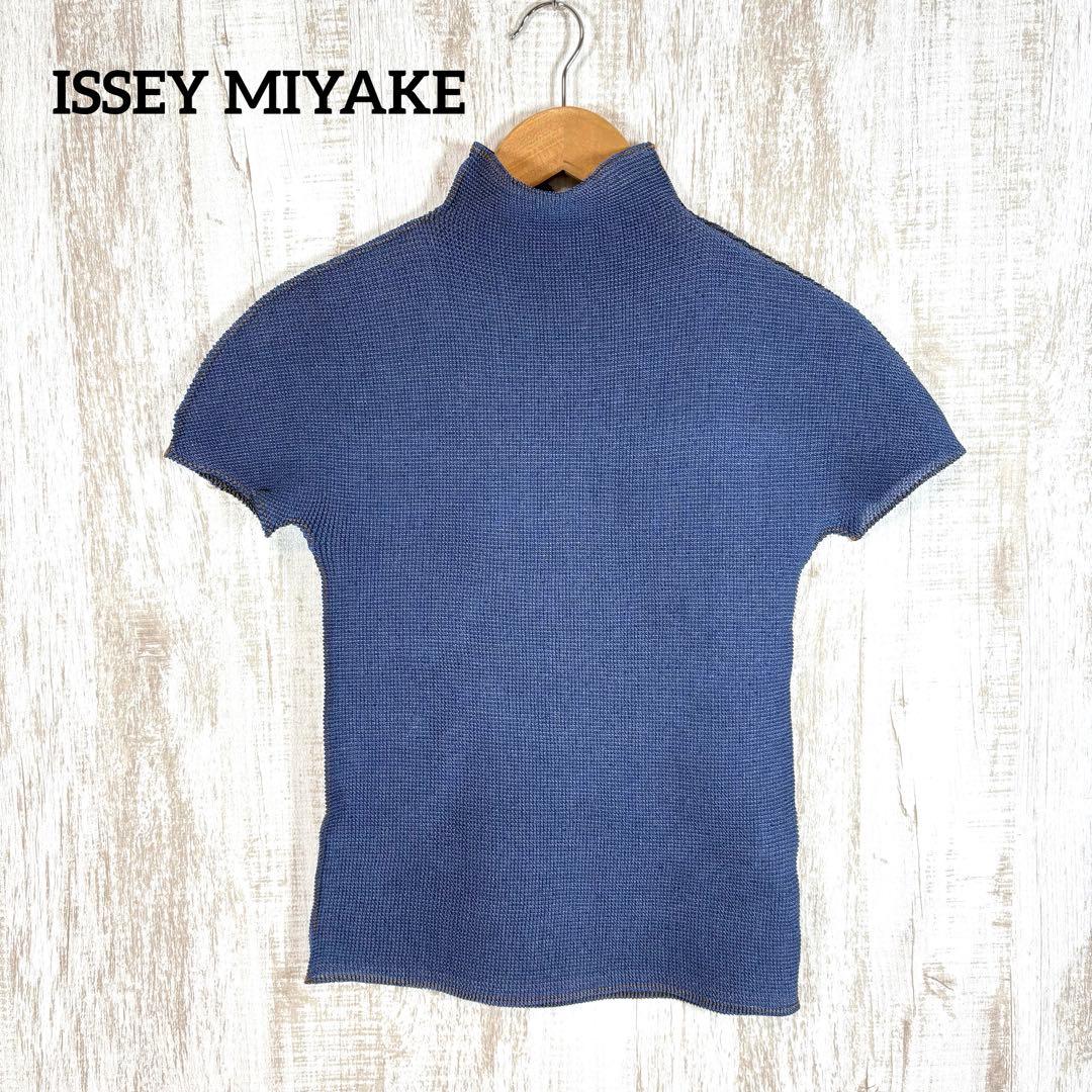 ミーバイイッセイミヤケ ワッフルプリーツ ハイネック カットソー 半袖