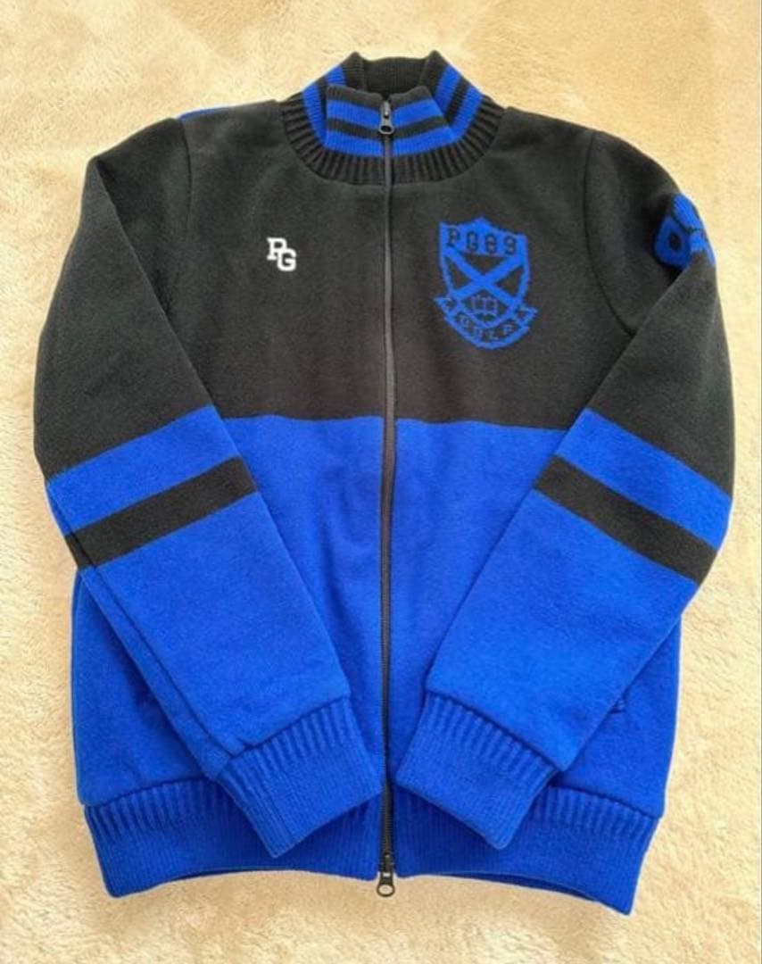 パーリーゲイツ　ダブルジップ　レディースニットブルゾン　防寒アウター