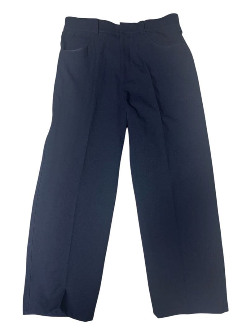 JIL SANDER ネイビー ワイドレッグスラックス