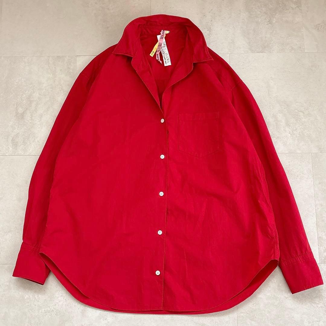 ミューズ ドゥーズィエムクラス コットンウォッシュシャツ スキッパー レッド