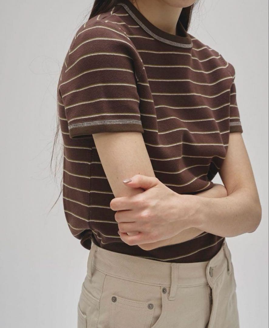 【最終値下げ】todayful Border Ringer Tee チョコ