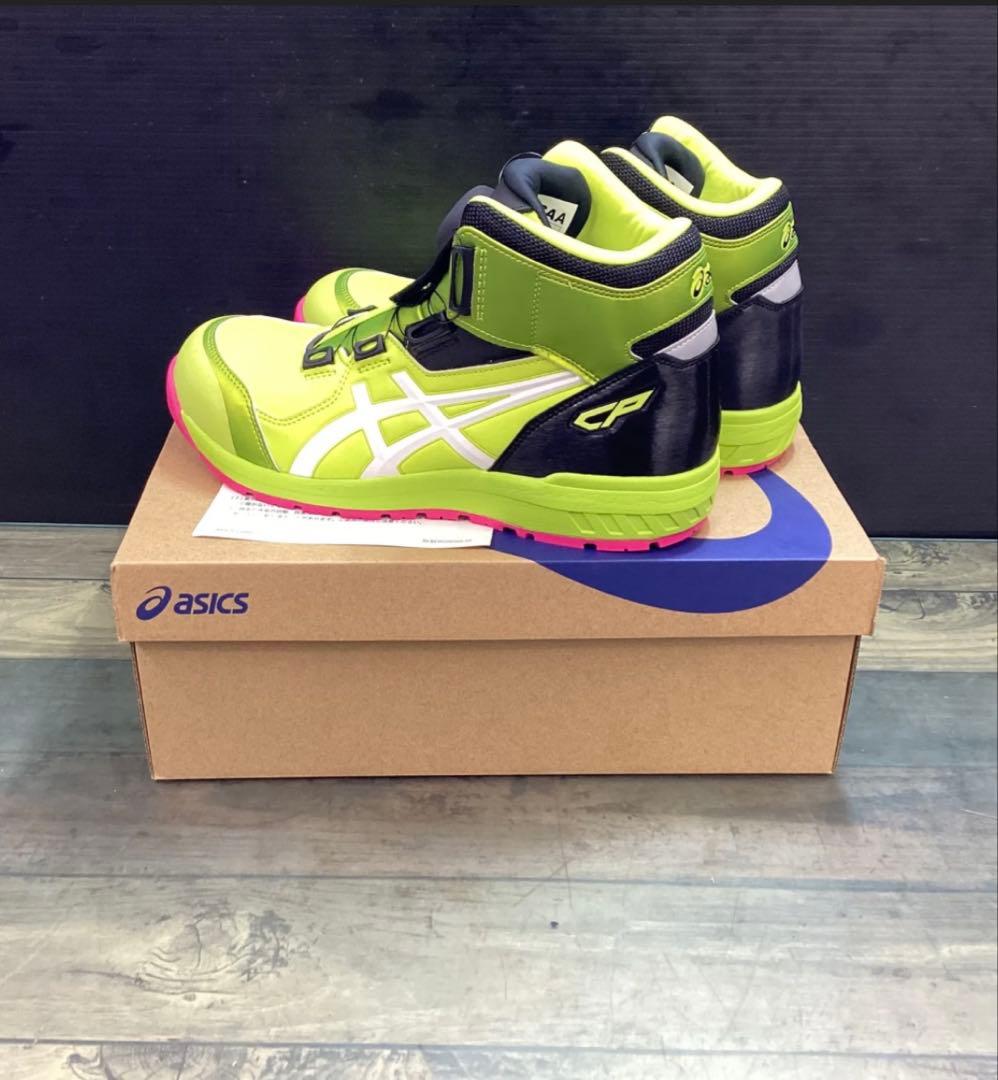 新品 限定 アシックス 安全靴 ウィンジョブ CP304 BOA ネオンライム