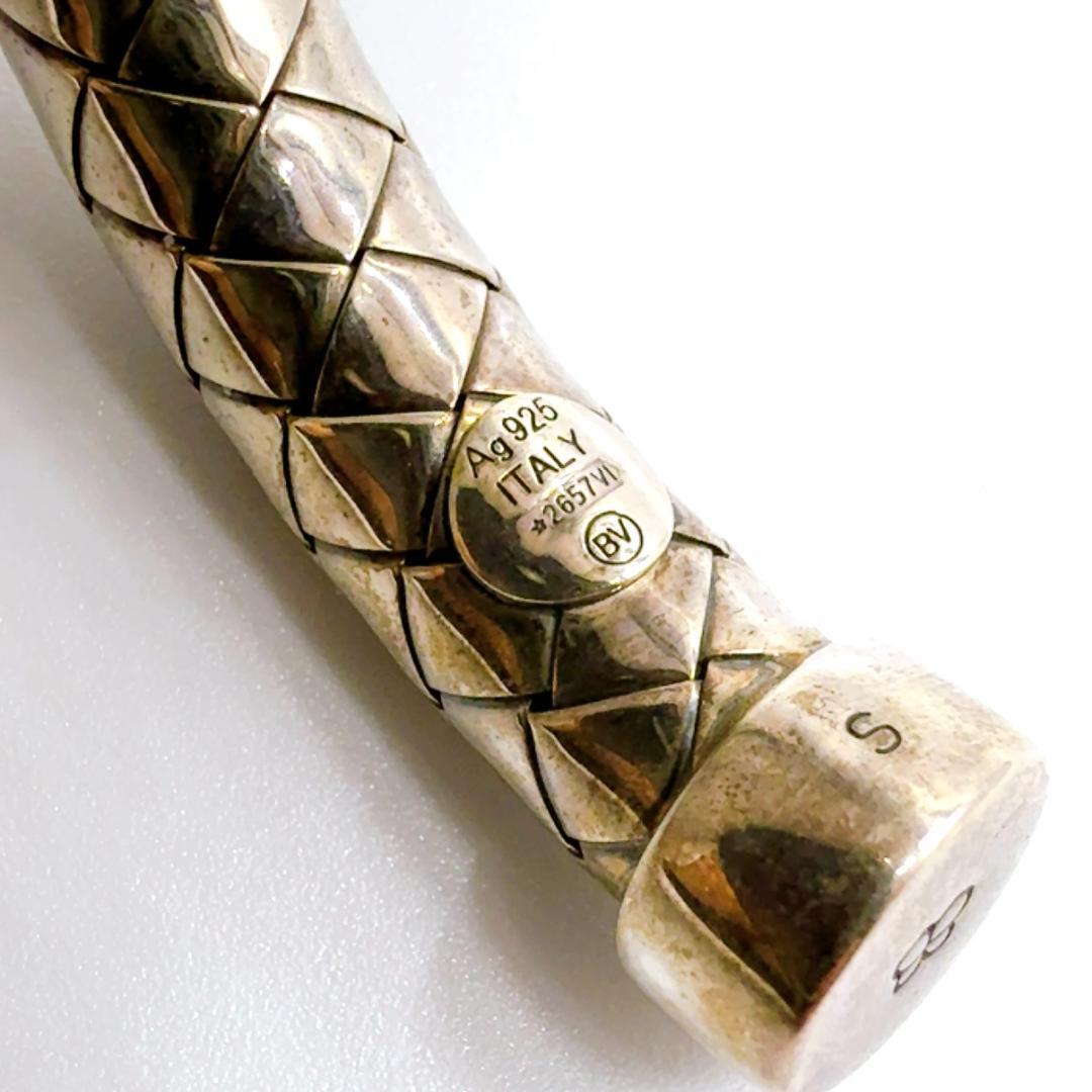 ◇ボッテガヴェネタ◇925/シルバー/イントレチャート/バングル/ブレスレット