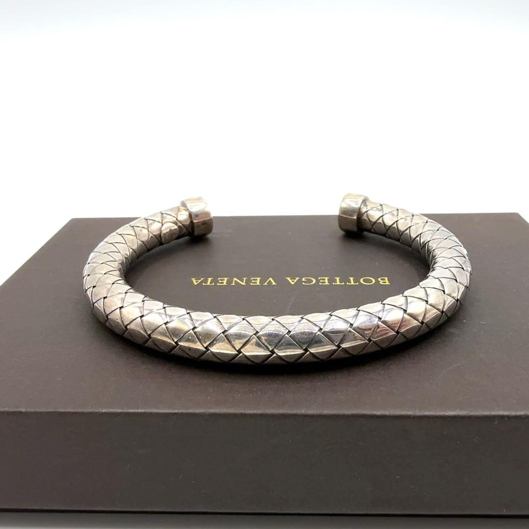 ◇ボッテガヴェネタ◇925/シルバー/イントレチャート/バングル/ブレスレット