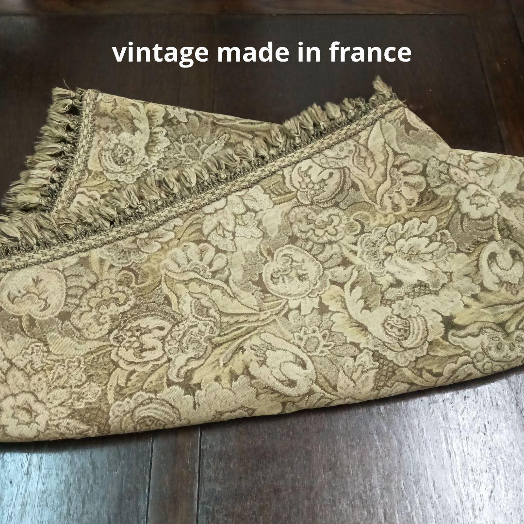 フランス　ヴィンテージ 花柄　ラグ カーペット ブロカント