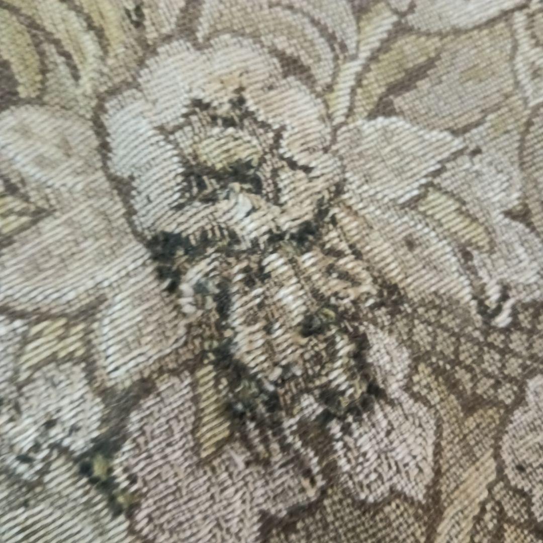 フランス　ヴィンテージ 花柄　ラグ カーペット ブロカント