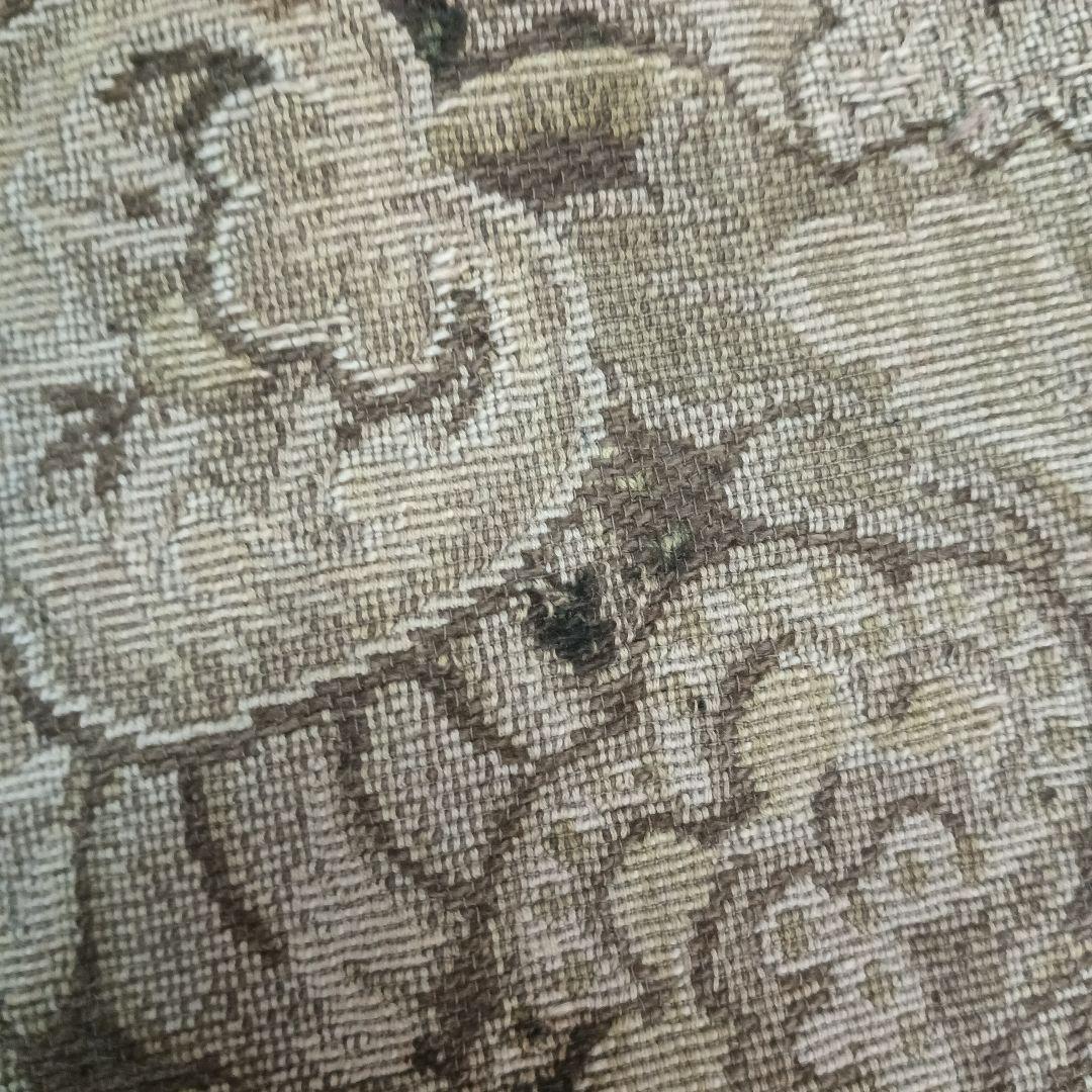 フランス　ヴィンテージ 花柄　ラグ カーペット ブロカント