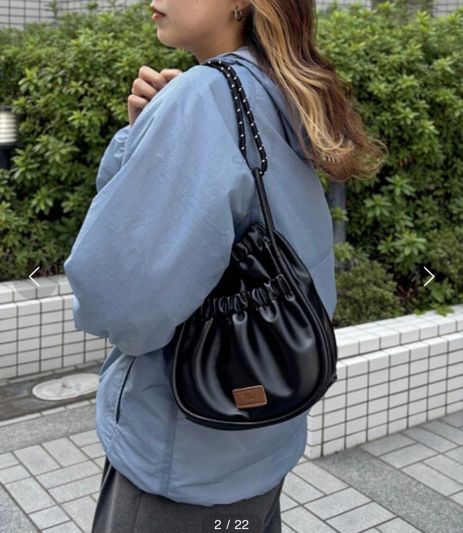 【FUKA's企画】PUパラコードギャザーミニショルダーバッグ