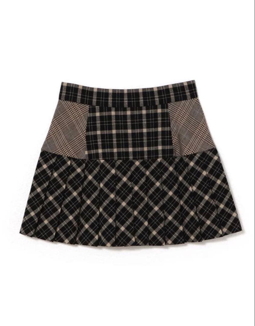 最終値下げandmary Coco check pleats skirt