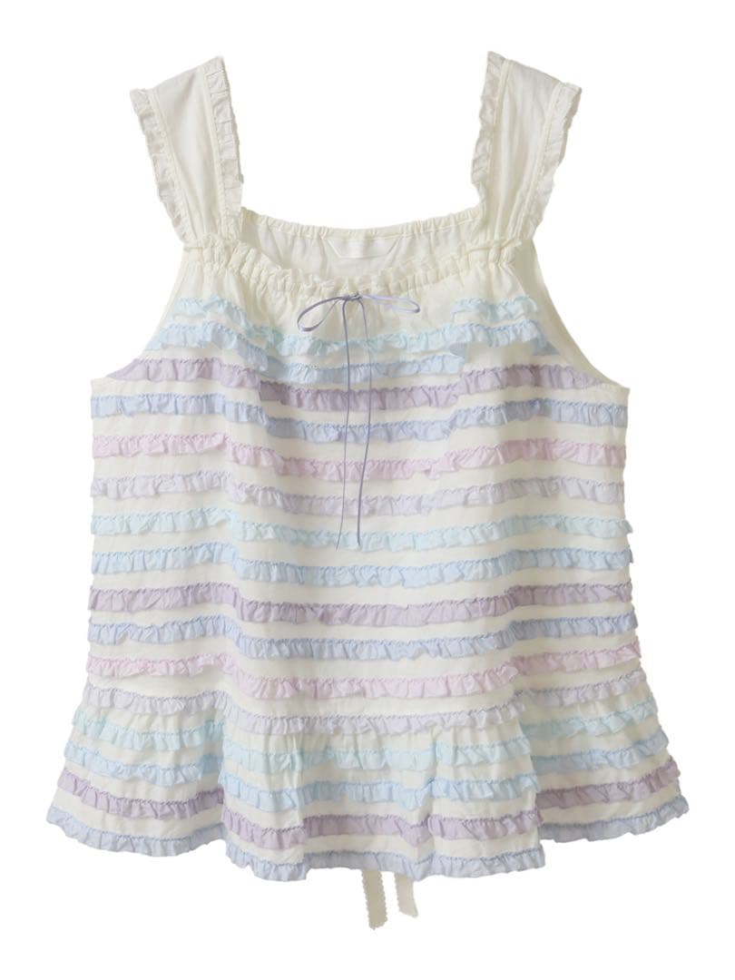 ピンクハウス あじさいグラデーションフリルキャミソールブラウス 2025年