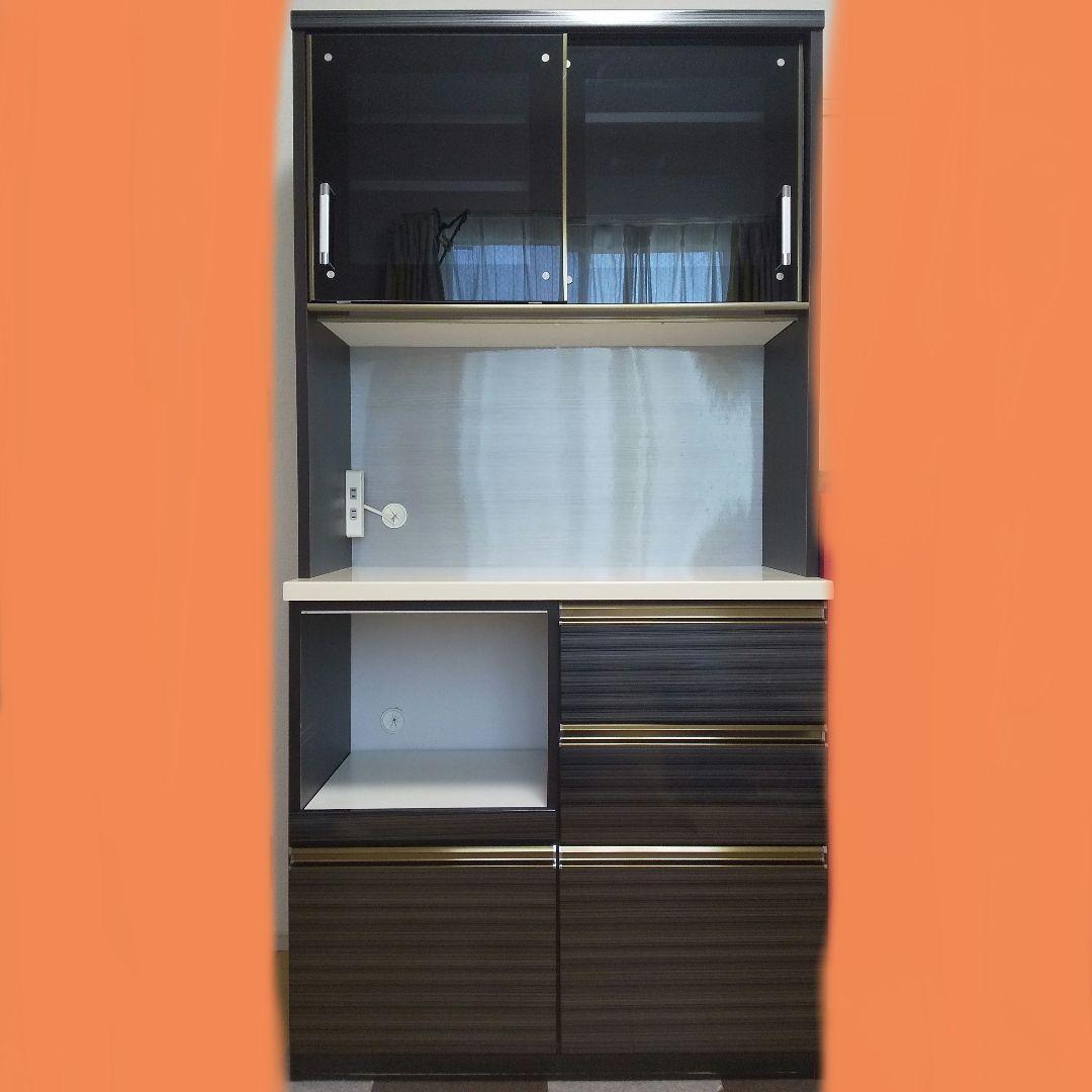 食器棚 キッチンボード キッチンカウンター カップボード 幅92cm