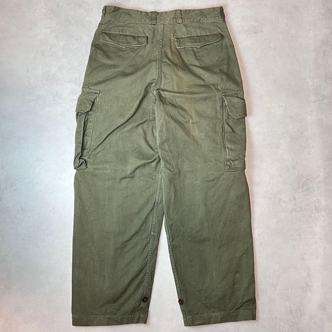実物 M-47 後期 ヘリンボーン カーゴパンツ カーキ 23 フランス軍
