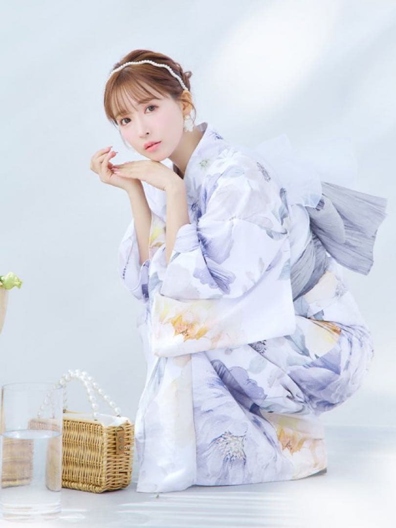 シャーベットフラワー牡丹浴衣　sugar 三上悠亜