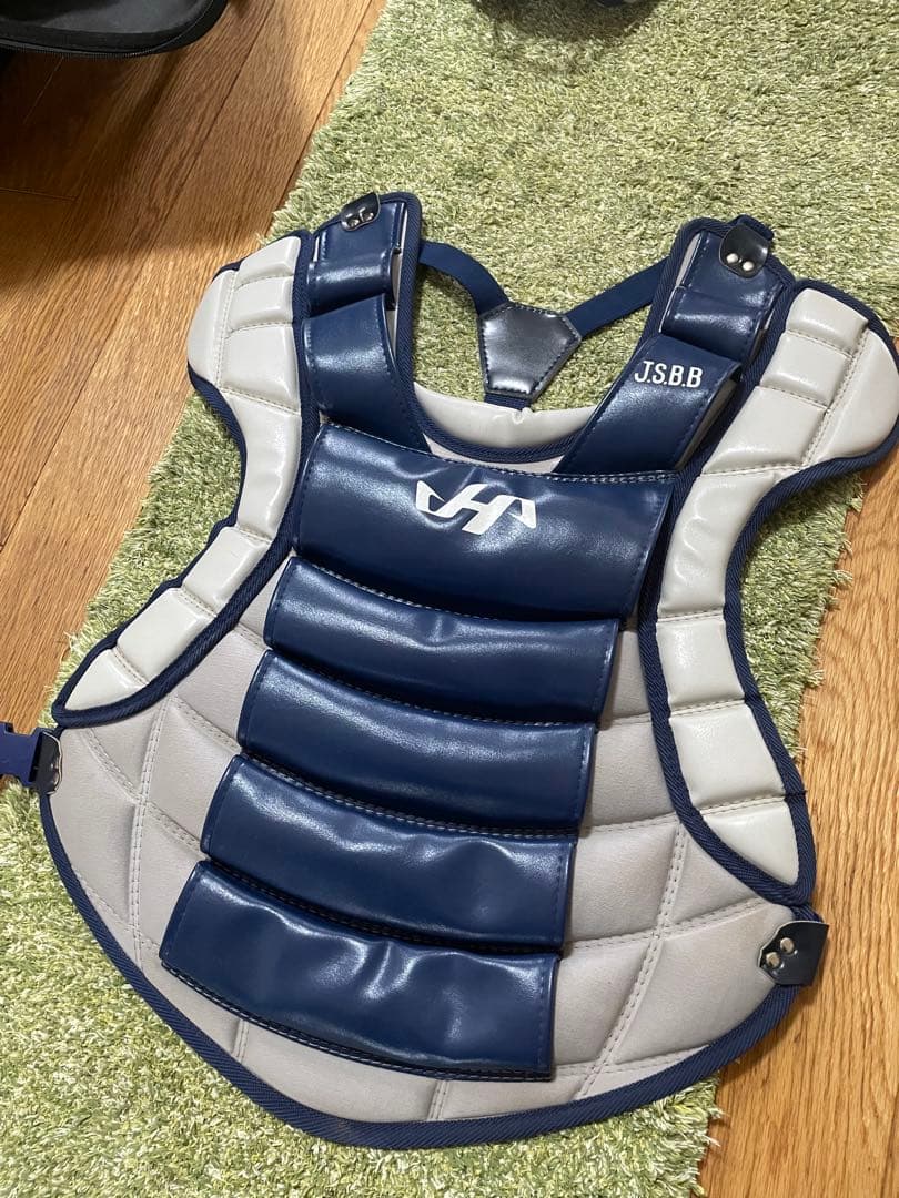 ハタケヤマ 大人用軟式キャッチャー防具セット ネイビー/Sグレー