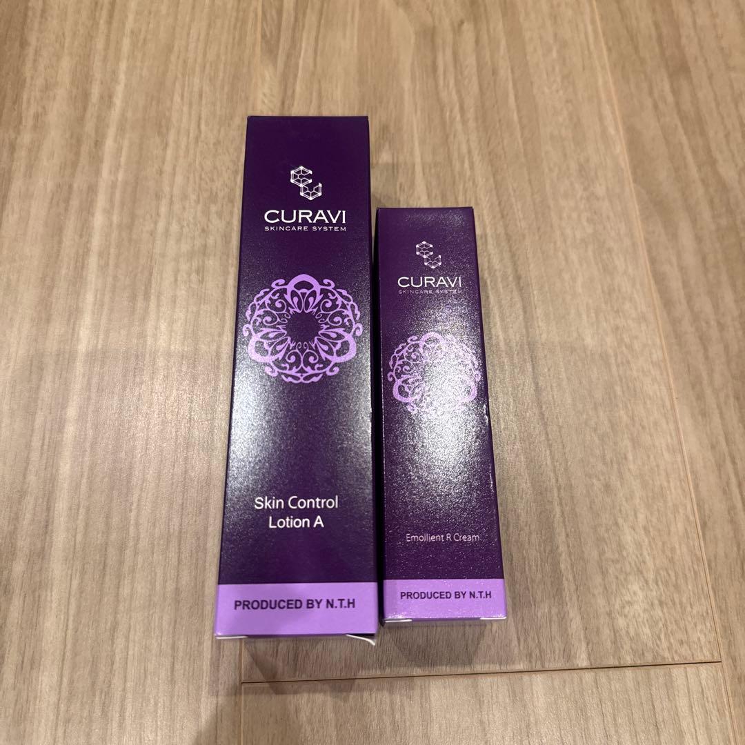 CURAVIスキンコントロールローションA エモリエントR クリーム 2点セット