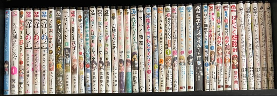 マンガ81冊+ラノベ24冊（計105冊）