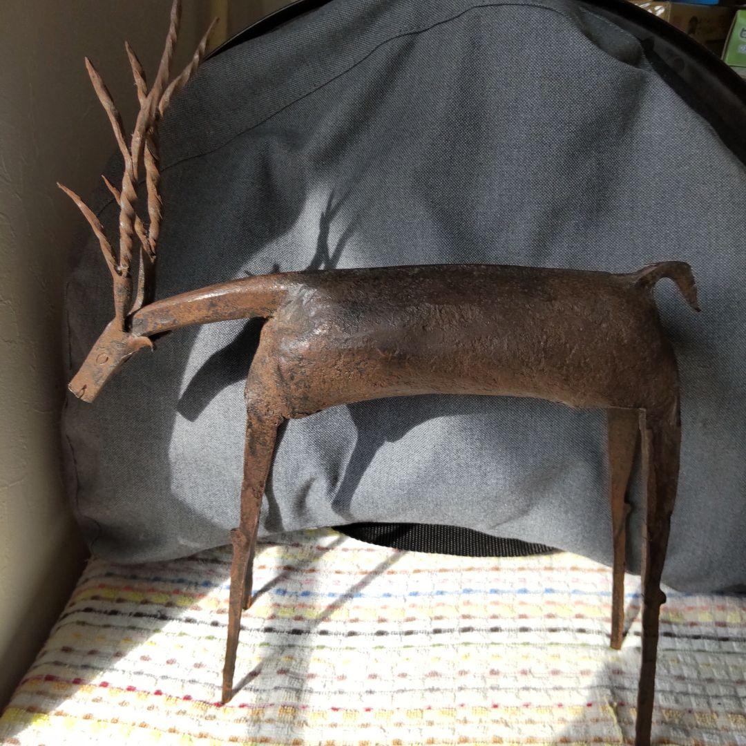 ヴィンテージ！北欧アイアンオブジェ！ハンドメイド大型トナカイ！美品！