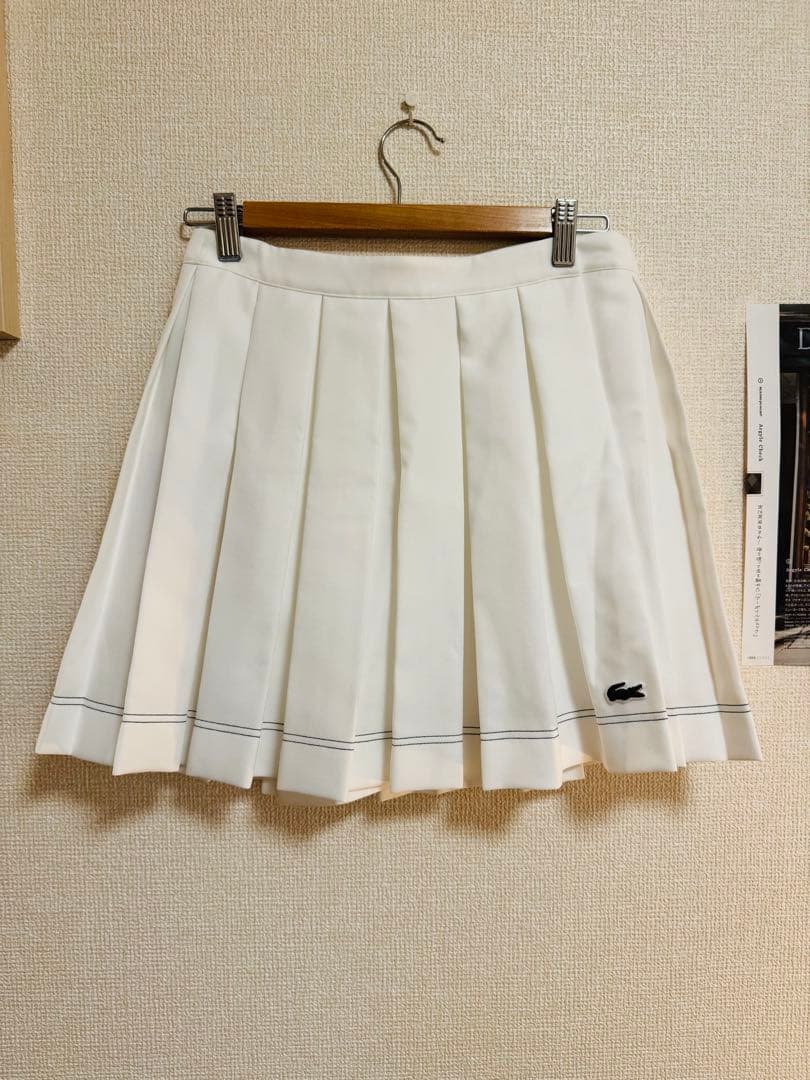 【Kuro】LACOSTE ホワイト プリーツスカート サイズ36